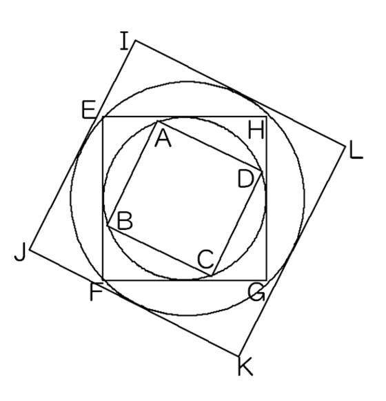 円と接する正方形の面積 女子学院 H16大問2の4
